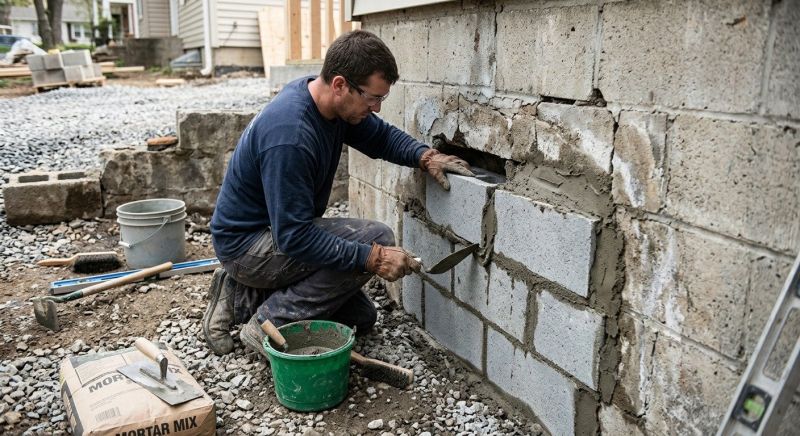 Block Wall Repair in Union, WA