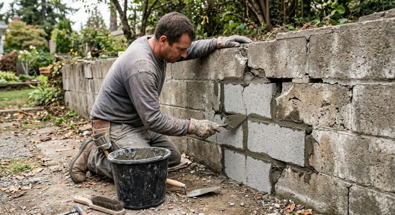 Block Wall Repair in Vashon, WA