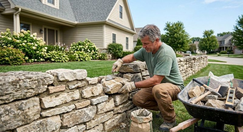 Brick Fence Repair in Kitsap County, WA