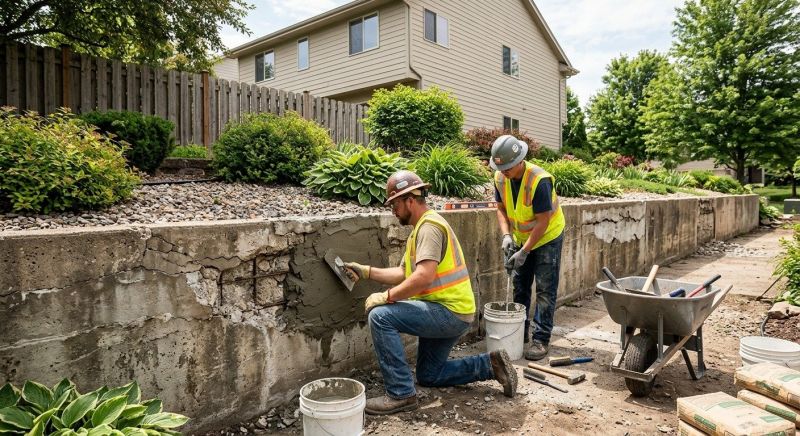 Brick Retaining Wall Repair in Kitsap County, WA