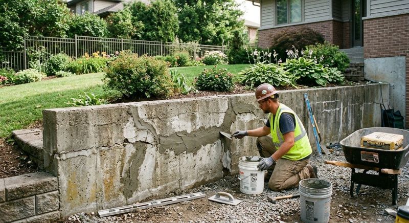 Brick Retaining Wall Repair in Kitsap County, WA