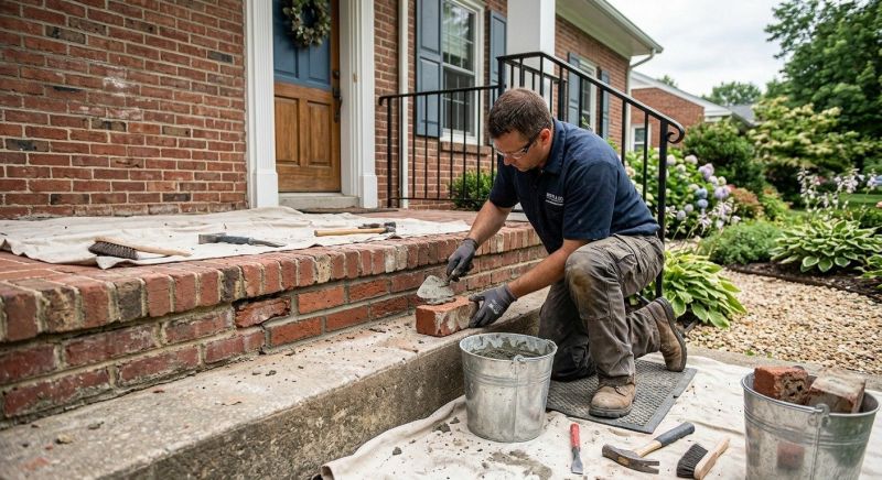 Brick Stairs Repair in Belfair, WA