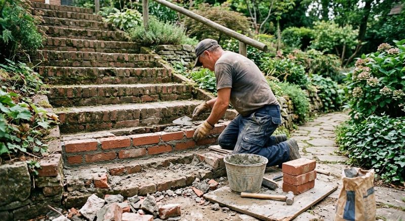 Brick Stairs Repair in Silverdale, WA