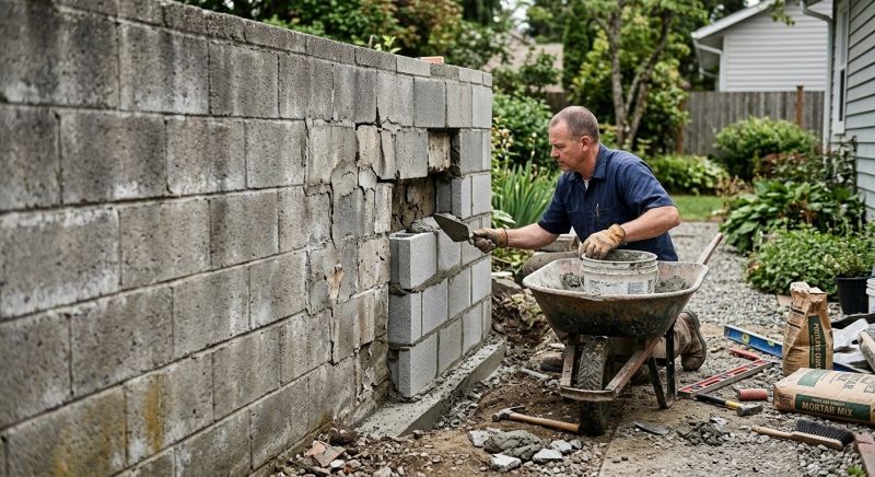 Cinder Block Repair in Kitsap County, WA