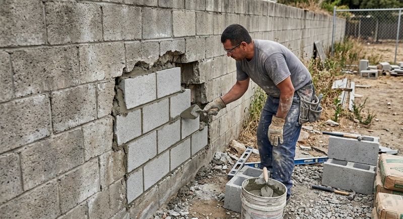 Concrete Block Repair in Belfair, WA