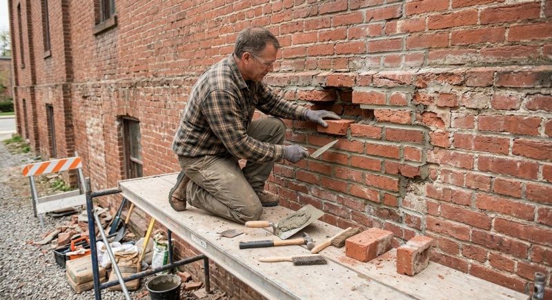 Porch Brick Repair in Kitsap County, WA