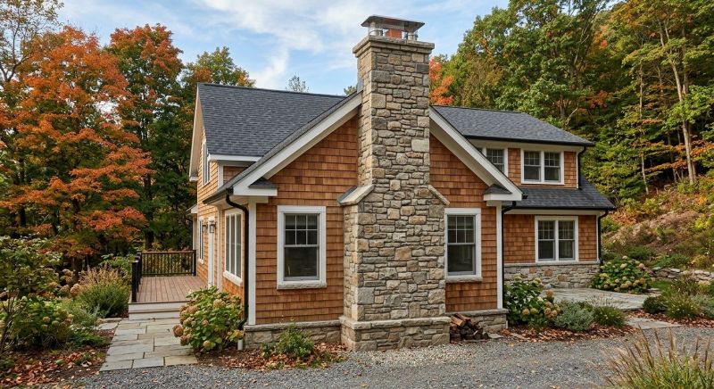 Stone Chimney Installation in Port Gamble, WA
