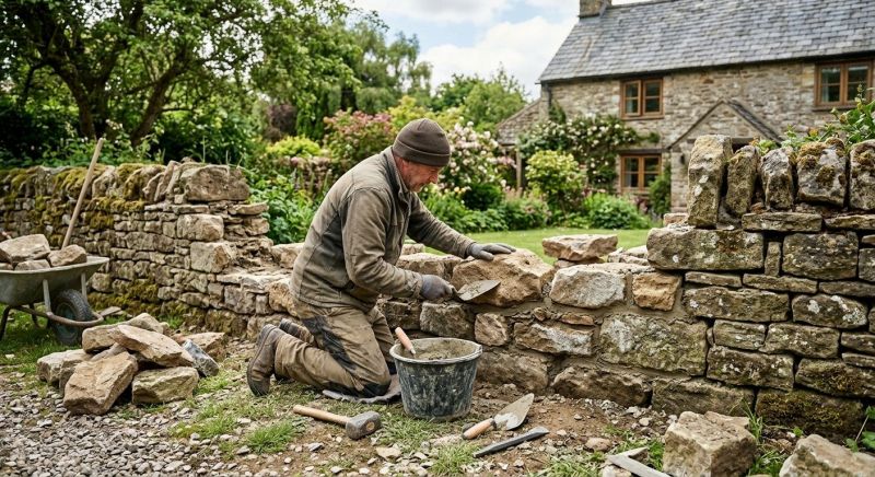 Stone Wall Repair in Belfair, WA