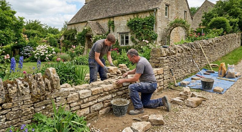 Stone Wall Repair in Port Gamble, WA